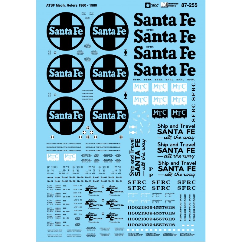 Speelgoed En Spellen Microscale Decal Ho 87 255 Santa Fe Mechanical Refrigerator Cars Decals En Stickers - mystery figure blind box roblox series 5 speelgoed en