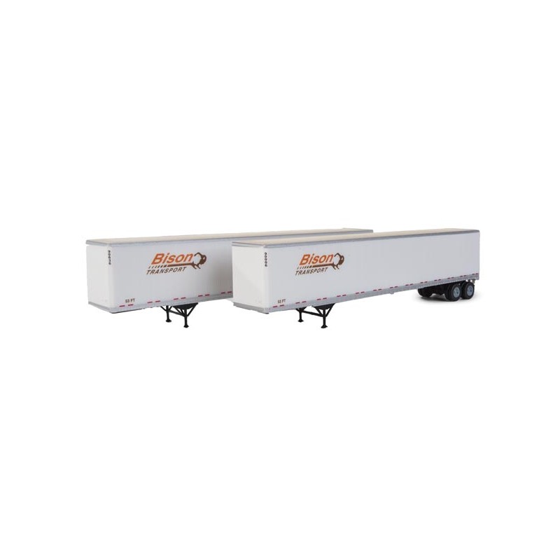 HO 53' Stoughton Trailer 2-Pack - Bison