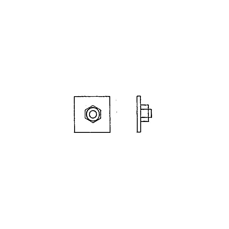 On Schraube 6 sq. washer 2-1/2 hex 10 Messing